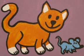 老鼠给猫攒着